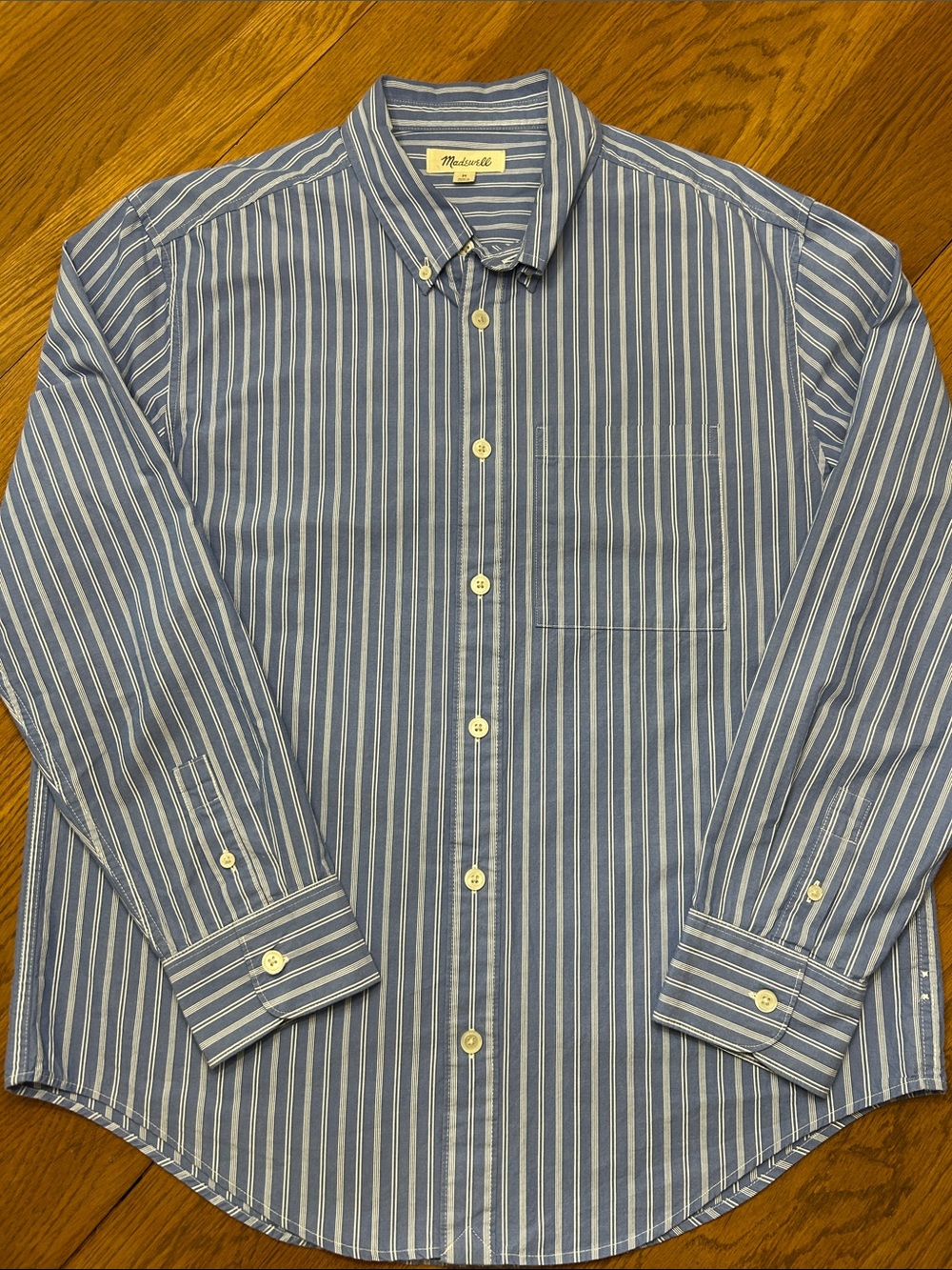 Madewell Blue Stripe Button-Down Men's Shirt Medium